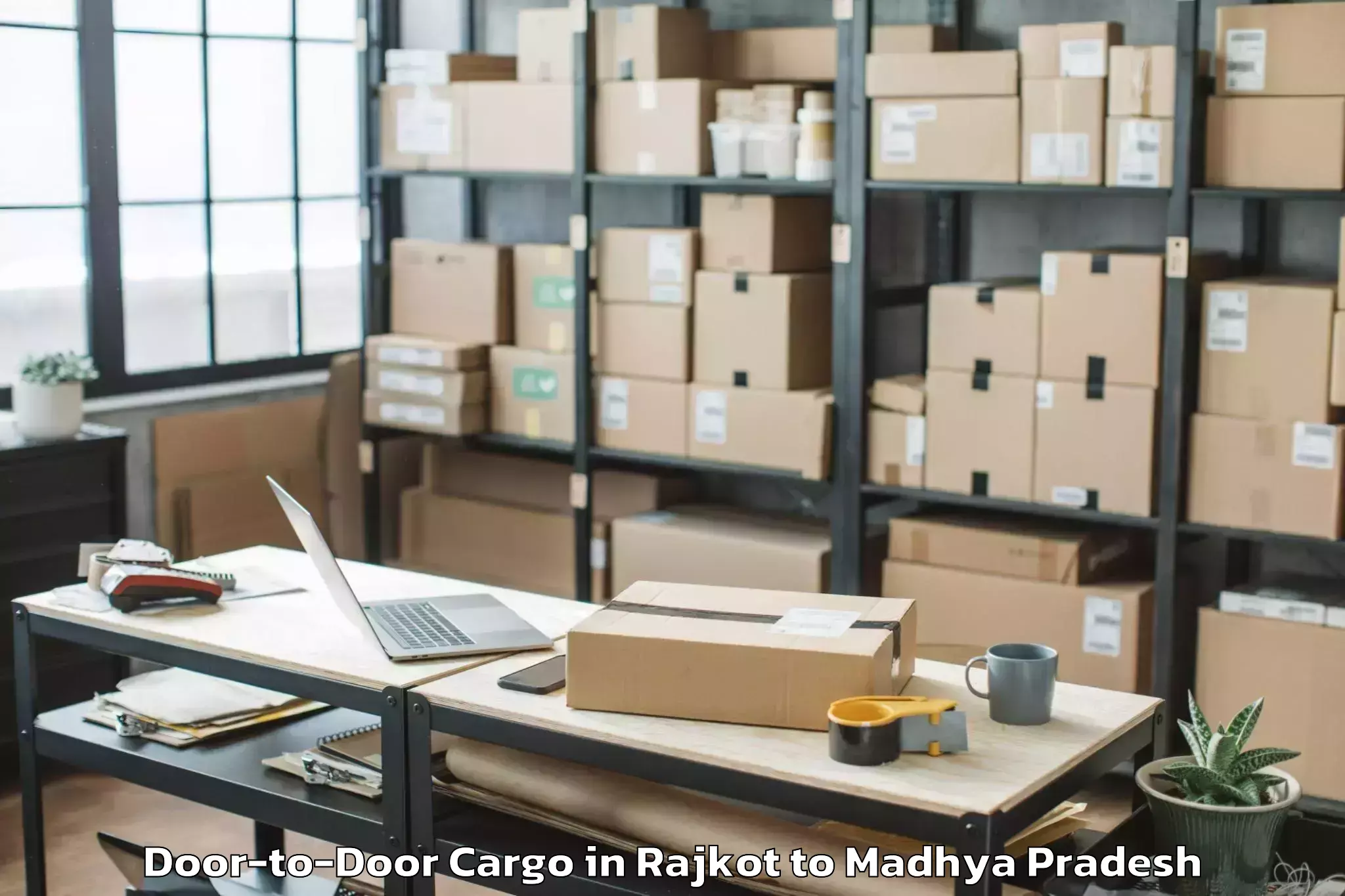 Reliable Rajkot to Abhilashi University Ujjain Door To Door Cargo